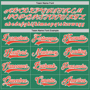 Custom Kelly Green Orange-White Hockey Jersey