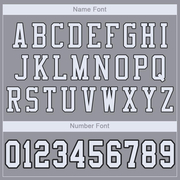 Custom Light Gray White-Black Mesh Authentic Football Jersey