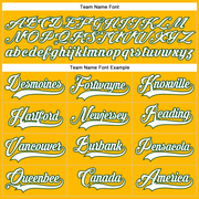 Custom Gold White-Green Hockey Lace Neck Jersey