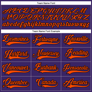 Custom Purple Orange-Black Hockey Lace Neck Jersey