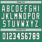 Custom Kelly Green White-Black Hockey Jersey