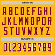 Custom Gold Maroon-White Hockey Jersey