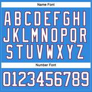 Custom Powder Blue White-Maroon Hockey Lace Neck Jersey