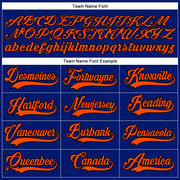 Custom Royal Orange-Black Hockey Lace Neck Jersey