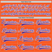 Custom Orange Purple-White Hockey Jersey