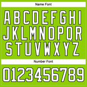 Custom Neon Green White-Black Hockey Lace Neck Jersey