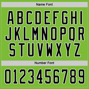 Custom Neon Green Black-White Hockey Jersey