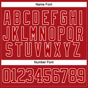 Custom Red White Hockey Lace Neck Jersey