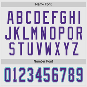 Custom White Purple-Teal Hockey Jersey