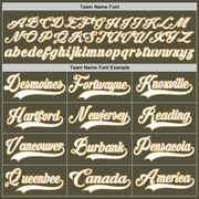 Custom Olive White-Old Gold Salute To Service Hockey Jersey