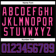 Custom Black Purple-Pink Hockey Lace Neck Jersey