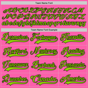 Custom Pink Neon Green-Black Hockey Jersey