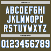 Custom Olive White-Light Blue Mesh Authentic Salute To Service Football Jersey