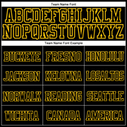 Custom Black Black-Gold Stitched Cuffed Knit Hat