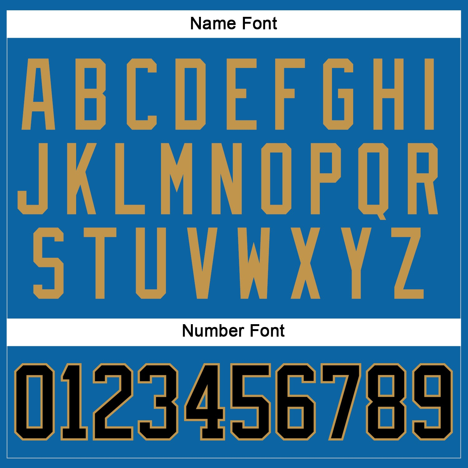 Custom Blue Black-Old Gold Hockey Jersey