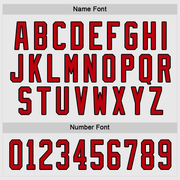 Custom White Red-Black Hockey Jersey