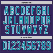 Custom Purple Teal-White Hockey Jersey