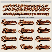 Custom Cream Black-Orange Hockey Jersey