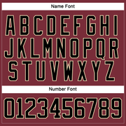 Custom Burgundy Black-Cream Hockey Lace Neck Jersey