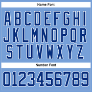 Custom Light Blue Royal-White Hockey Lace Neck Jersey