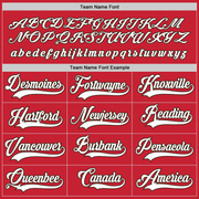 Custom Red White-Brown Hockey Jersey