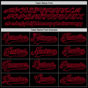 Custom Black Black-Red Hockey Jersey