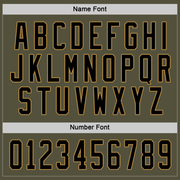 Custom Olive Black-Old Gold Salute To Service Hockey Jersey