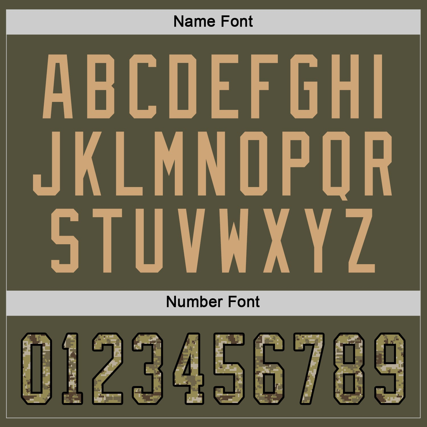 Custom Olive Camo-Old Gold Salute To Service Hockey Jersey