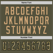 Custom Olive Camo-Old Gold Salute To Service Hockey Jersey