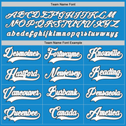 Custom Blue White-Black Hockey Jersey