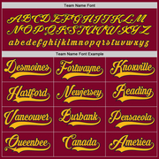 Custom Maroon Navy-Gold Hockey Jersey