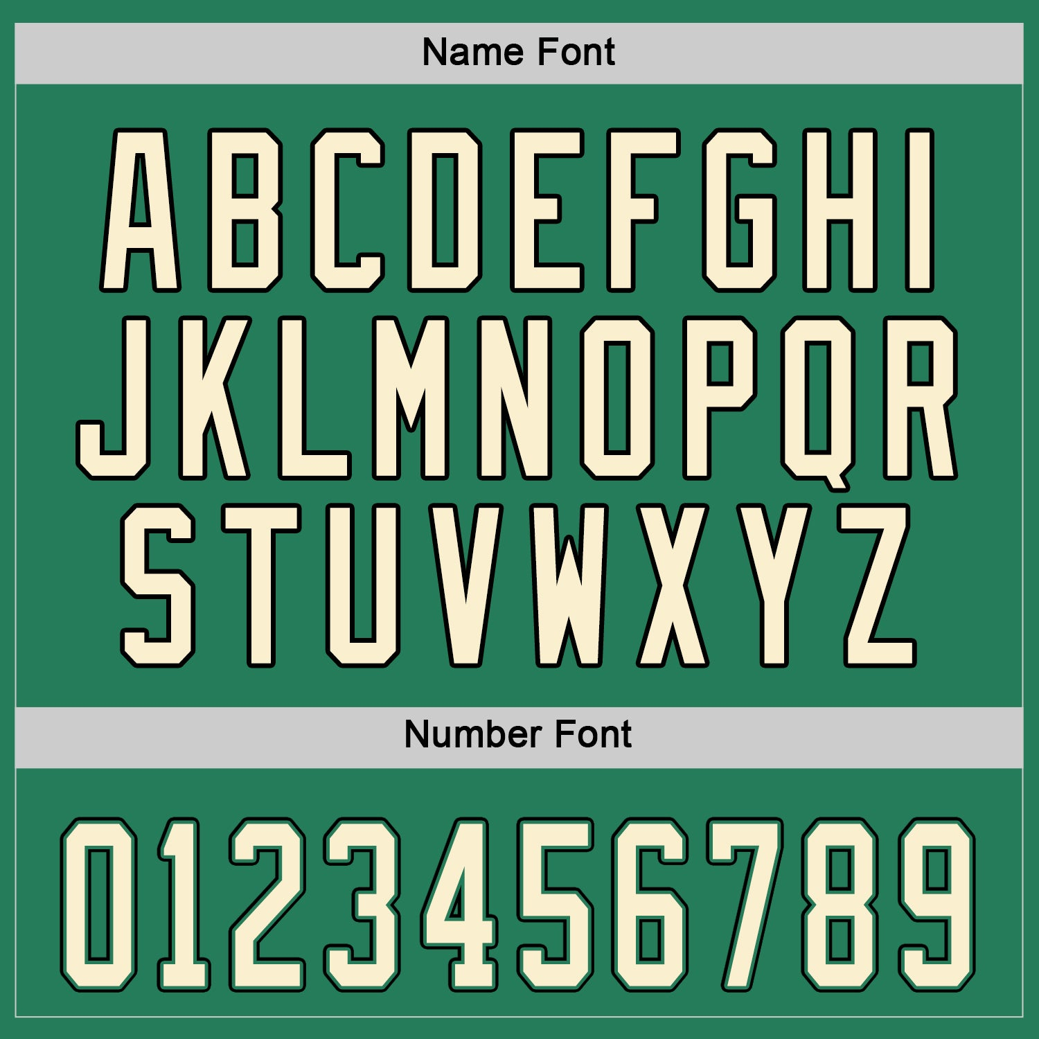 Custom Kelly Green Cream-Black Hockey Jersey