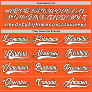 Custom Orange White-Brown Hockey Jersey