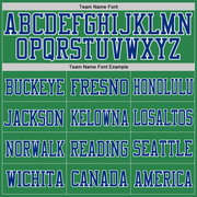 Custom Grass Green Royal-White Mesh Authentic Football Jersey