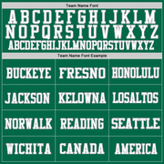 Custom Grass Green White-Gray Mesh Authentic Throwback Football Jersey