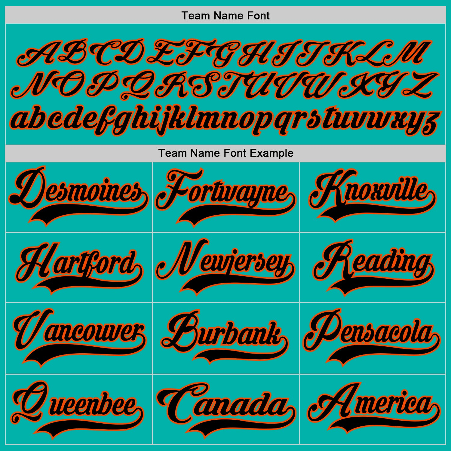 Custom Aqua Black-Orange Hockey Lace Neck Jersey