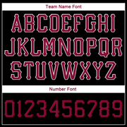 Custom Black Crimson-White Stitched Adjustable Snapback Hat