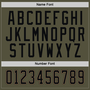 Custom Olive Black-Old Gold Salute To Service Hockey Jersey