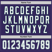 Custom Purple White-Green Hockey Jersey