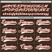 Custom Brown White-Orange Hockey Jersey