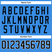 Custom Powder Blue Black-White Hockey Jersey