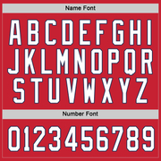 Custom Red White-Navy Hockey Jersey