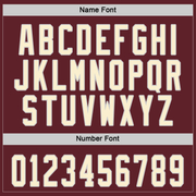 Custom Burgundy Cream-Black Hockey Jersey