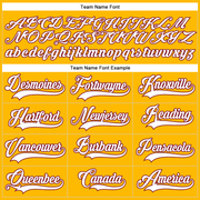 Custom Gold White-Crimson Hockey Lace Neck Jersey