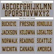 Custom Light Gray Black-Gold Mesh Authentic Football Jersey