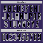 Custom Purple Black-White Hockey Jersey