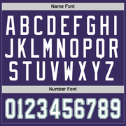 Custom Purple White-Kelly Green Hockey Jersey