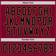 Custom Maroon Black-Old Gold Hockey Jersey