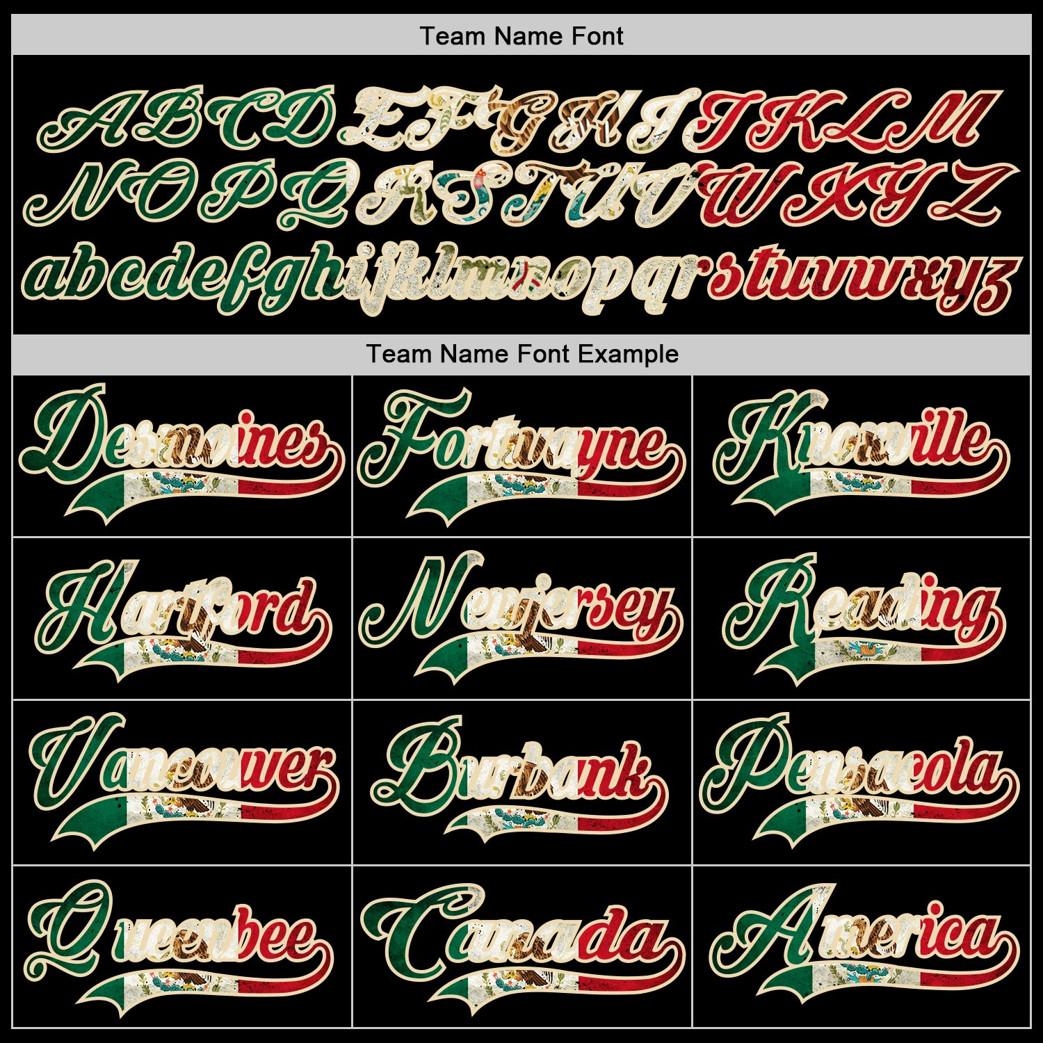 Custom Black Vintage Mexican Flag Cream Red-Kelly Green Hockey Lace Neck Jersey