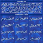 Custom Stitched Royal Roayl Navy-White 3D Pattern Design Sports Pullover Sweatshirt Hoodie